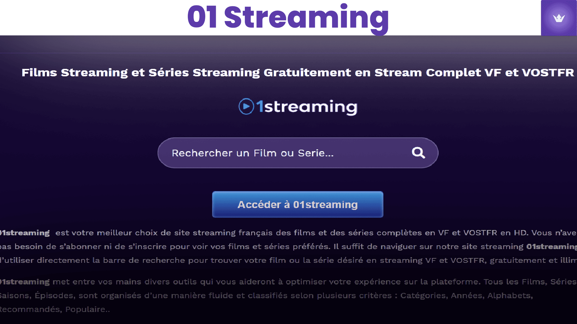 01streaming : Tout savoir sur cette plateforme de streaming gratuite en 2025