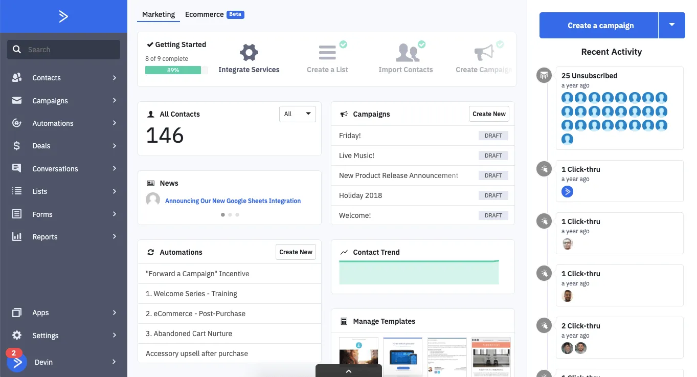ActiveCampaign Dashboard.webp